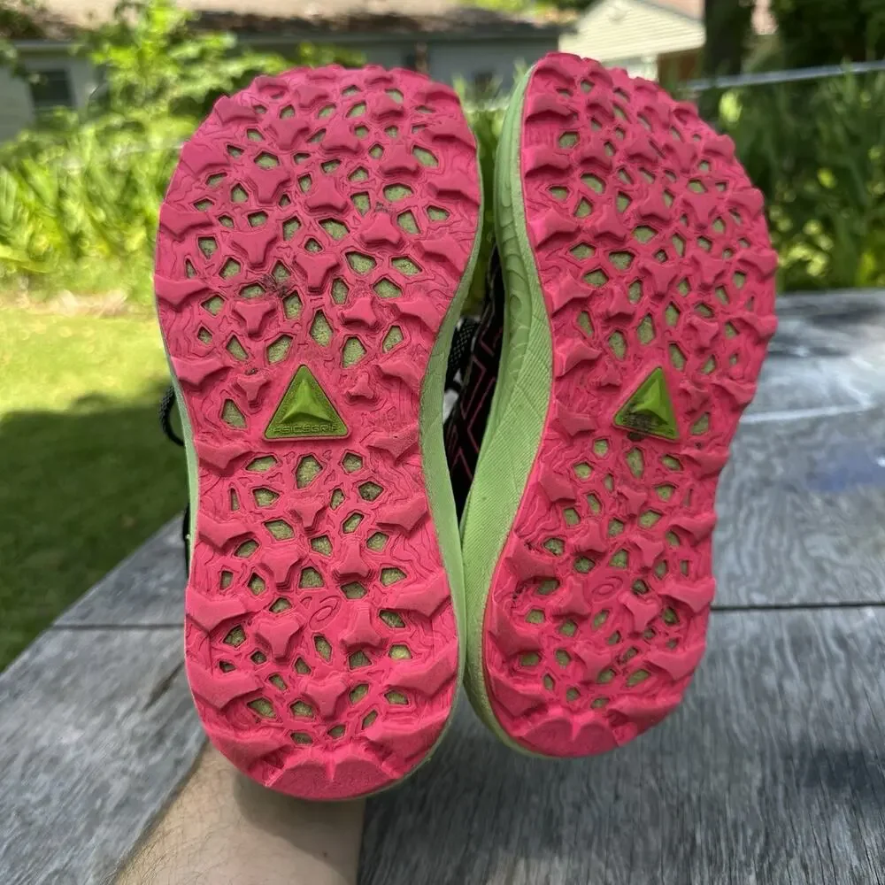 ASICS Trabuco Max 2 Trail Running Shoes Black Hot Pink Women's 9 No Insoles 875